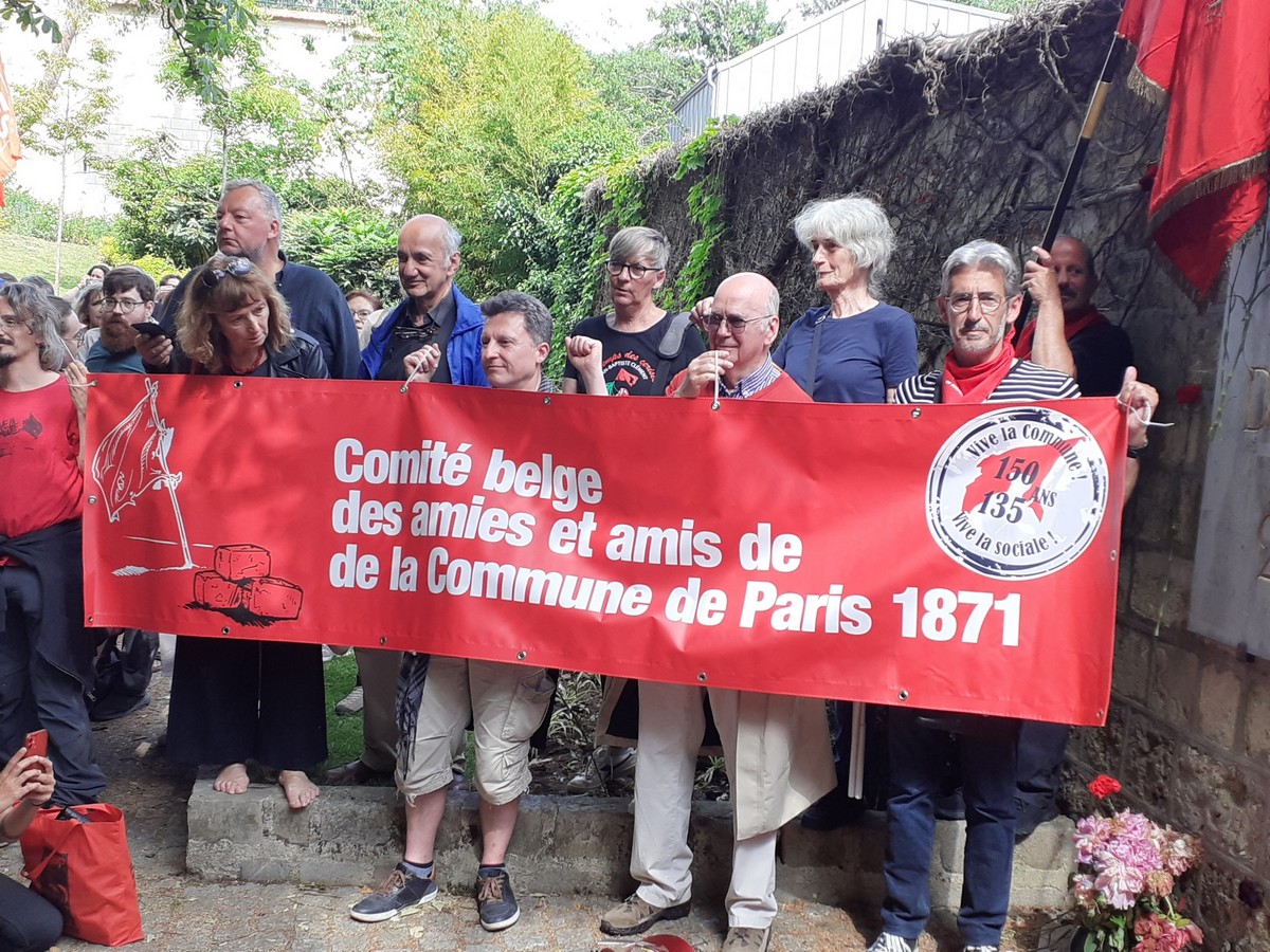 Comité belge des Amies et Amis de la Commune de Paris - 1871. Au Mur des Fédérés, mai 2022